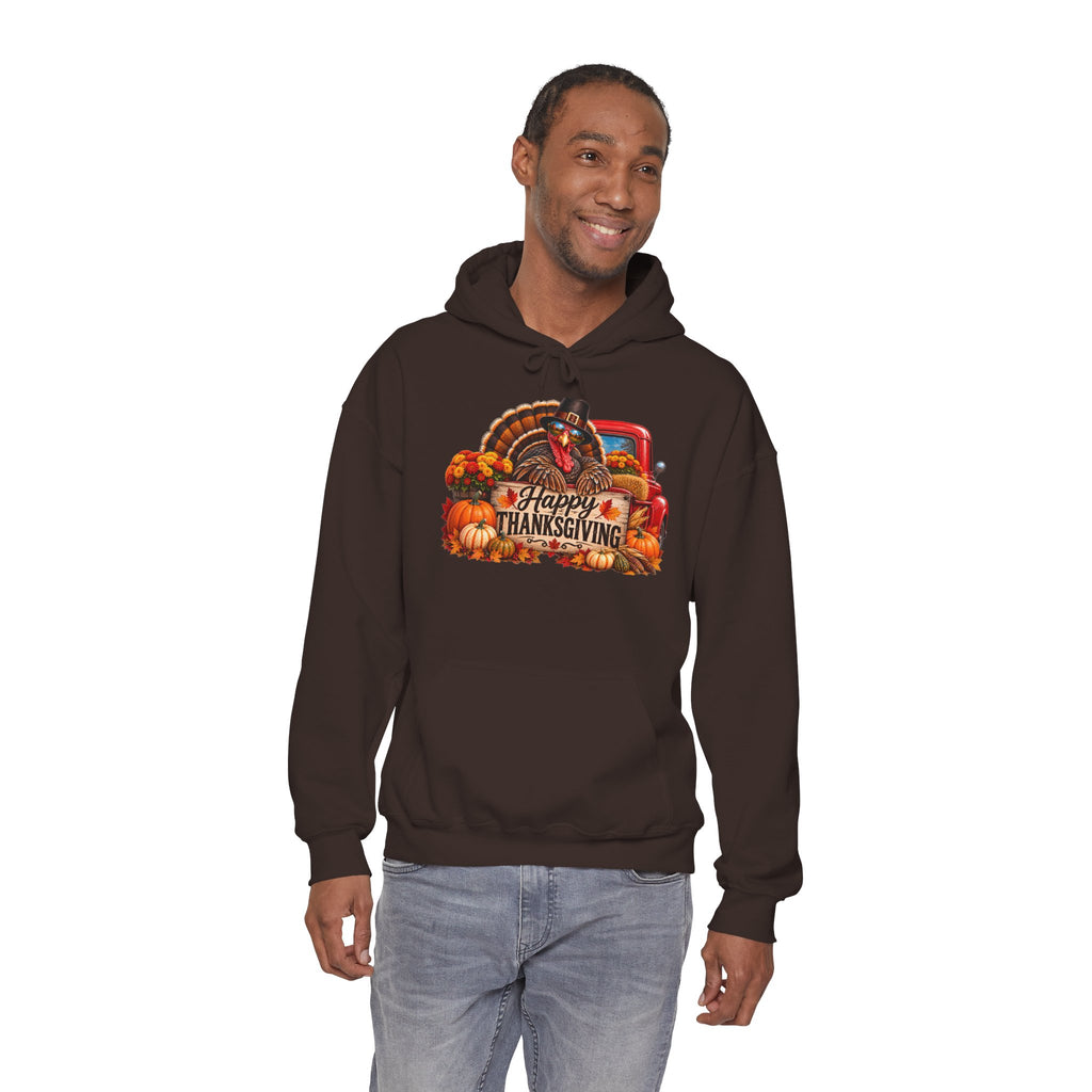 Thanksgiving Vintage Truck Hoodie – Happy Thanksgiving Fall Harvest Sweatshirt