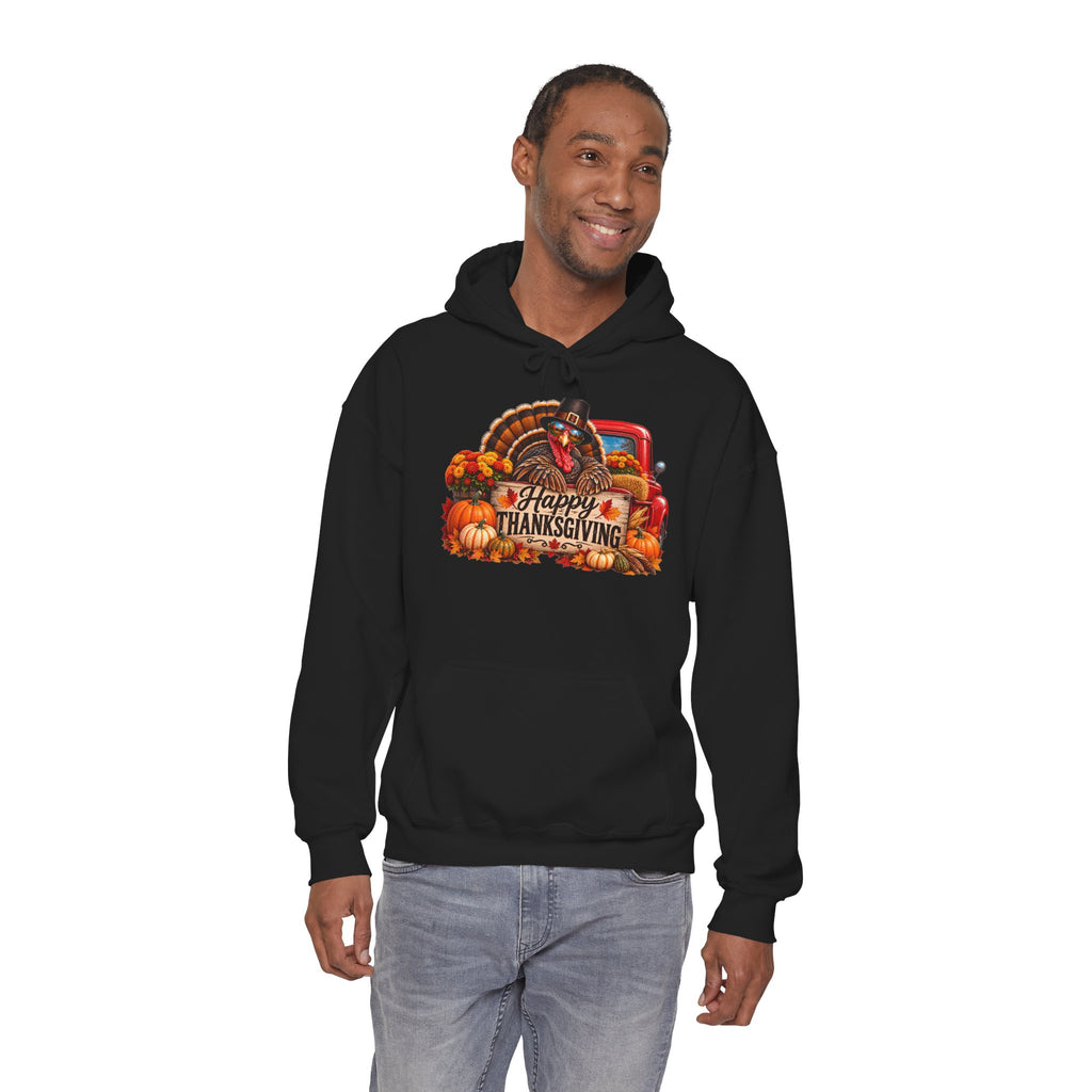 Thanksgiving Vintage Truck Hoodie – Happy Thanksgiving Fall Harvest Sweatshirt