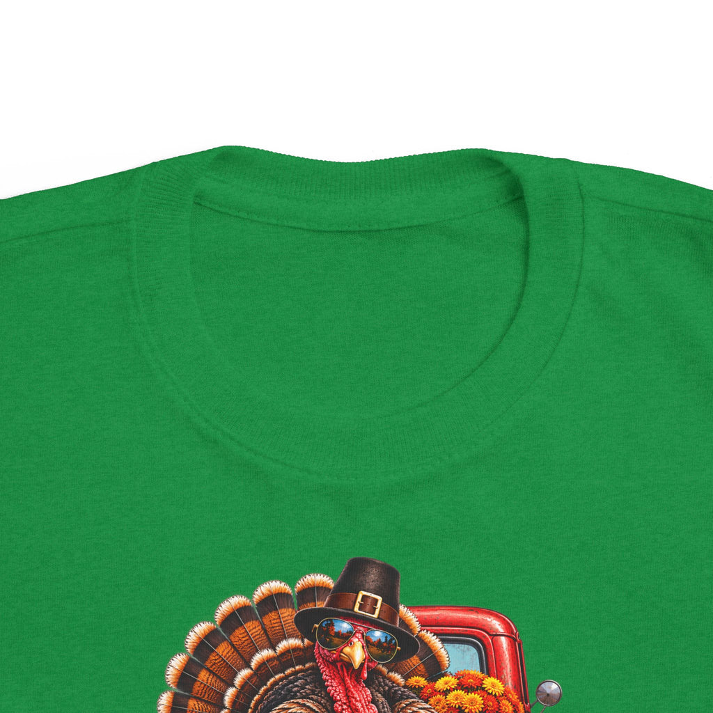 Toddler T-Shirt — 'Happy Thanksgiving' Turkey Truck Design