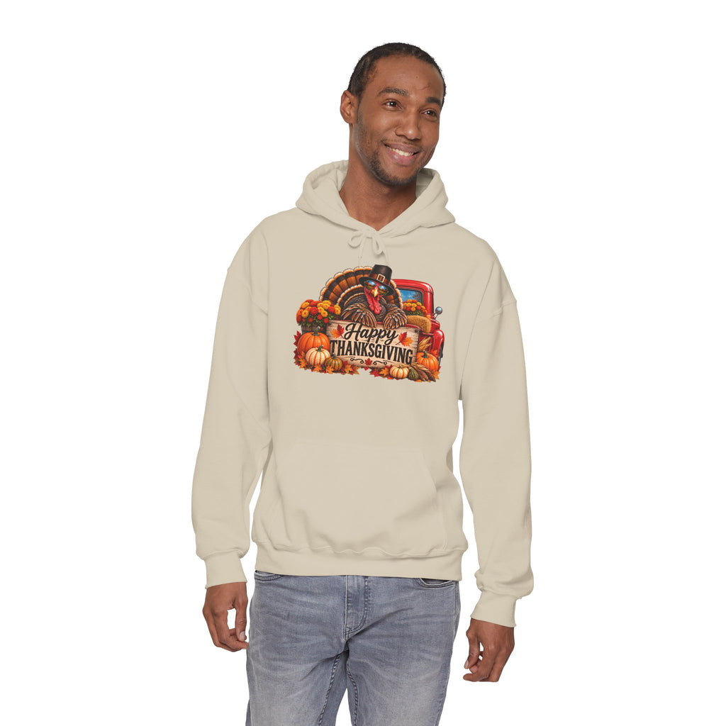 Thanksgiving Vintage Truck Hoodie – Happy Thanksgiving Fall Harvest Sweatshirt