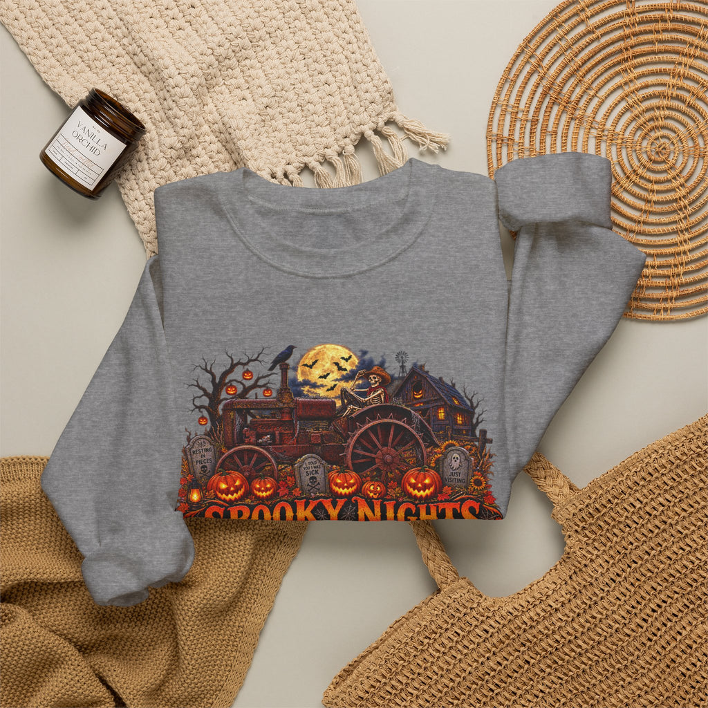 Spooky Nights Harvest Lights sweatshirt | Halloween pumpkin moon crewneck