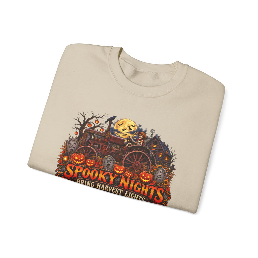 Spooky Nights Harvest Lights sweatshirt | Halloween pumpkin moon crewneck