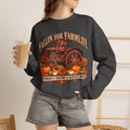 Fallin' for Farm Life Crewneck | Vintage Tractor, Pumpkins, Harvest
