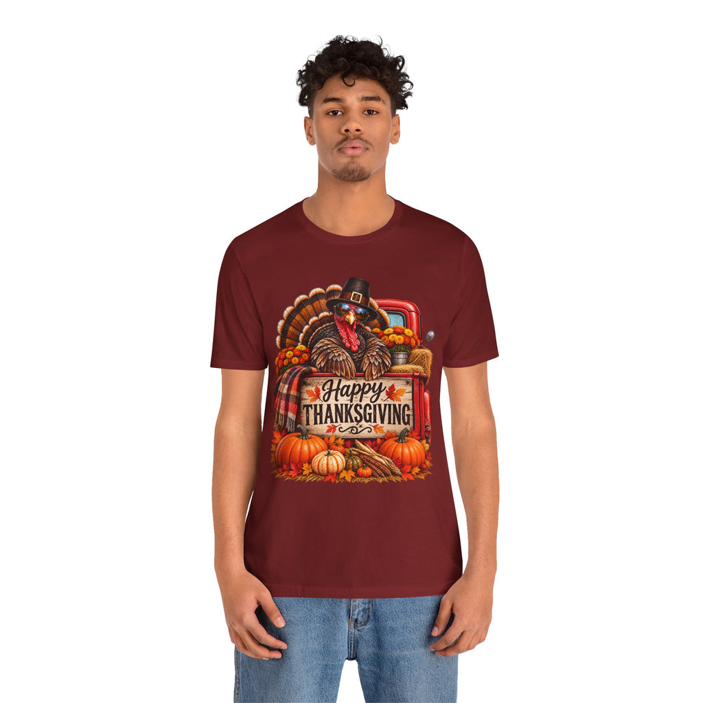 Thanksgiving Turkey T-Shirt – "Happy Thanksgiving" Fall Harvest Tee