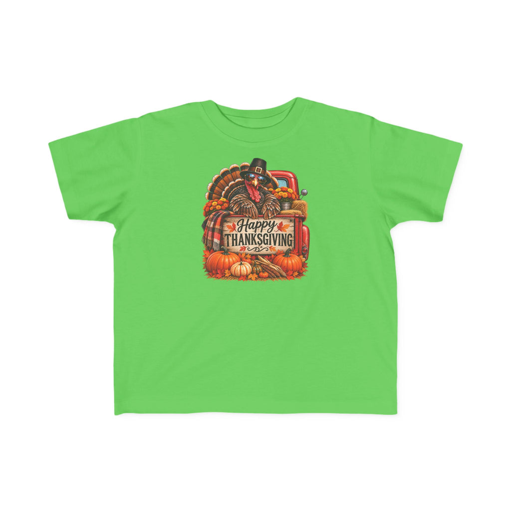 Toddler T-Shirt — 'Happy Thanksgiving' Turkey Truck Design