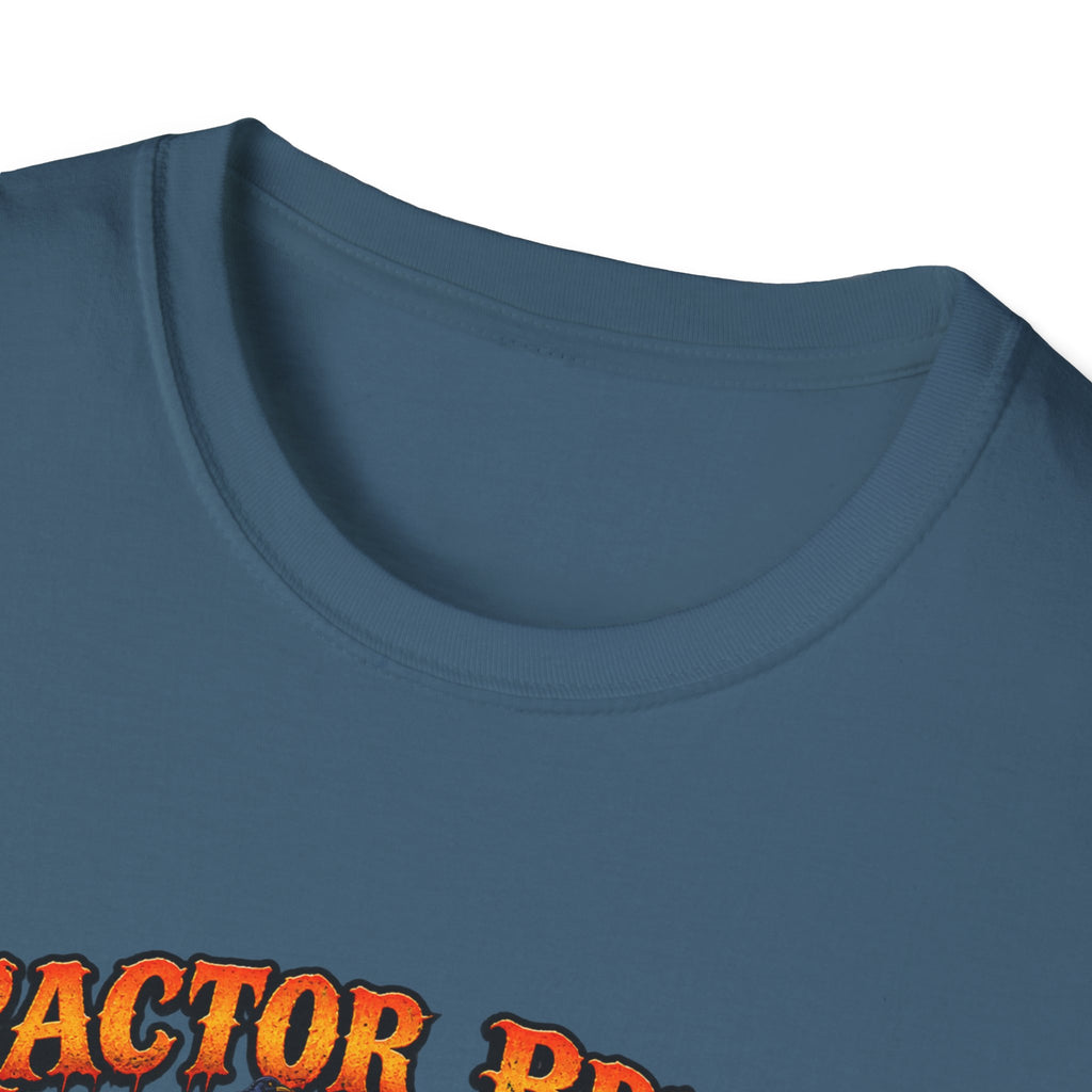Tractor Brings Halloween Vibes T-Shirt | Pumpkin Farm Tractor Halloween Tee