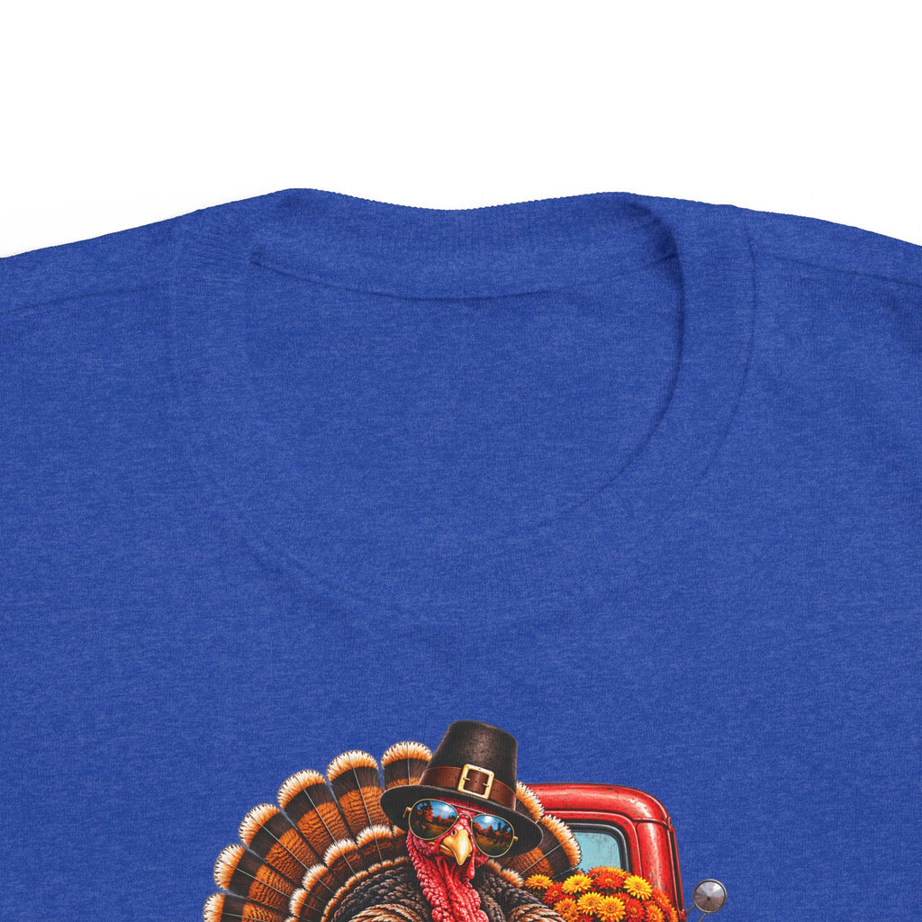 Toddler T-Shirt — 'Happy Thanksgiving' Turkey Truck Design