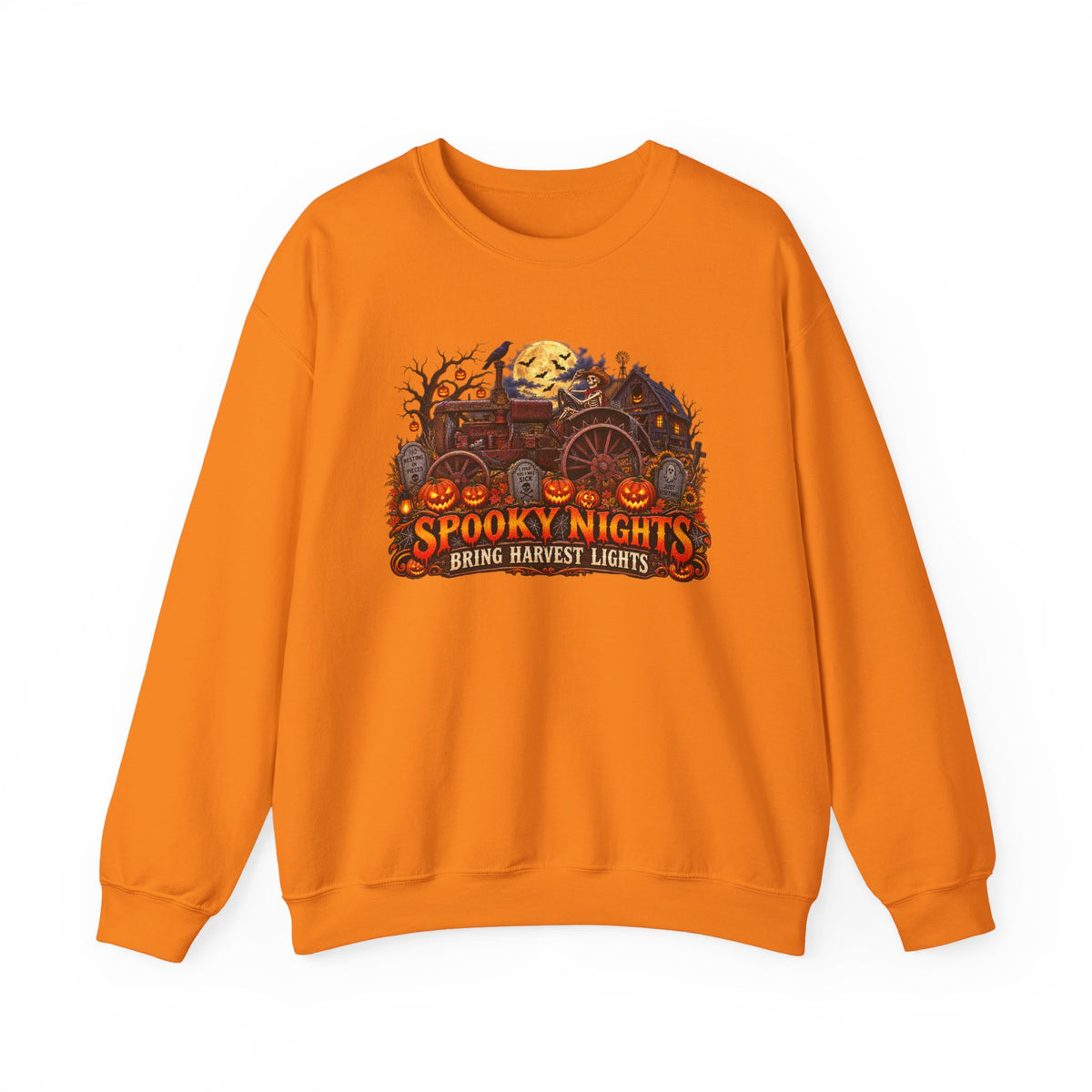 Spooky Nights Harvest Lights sweatshirt | Halloween pumpkin moon crewneck