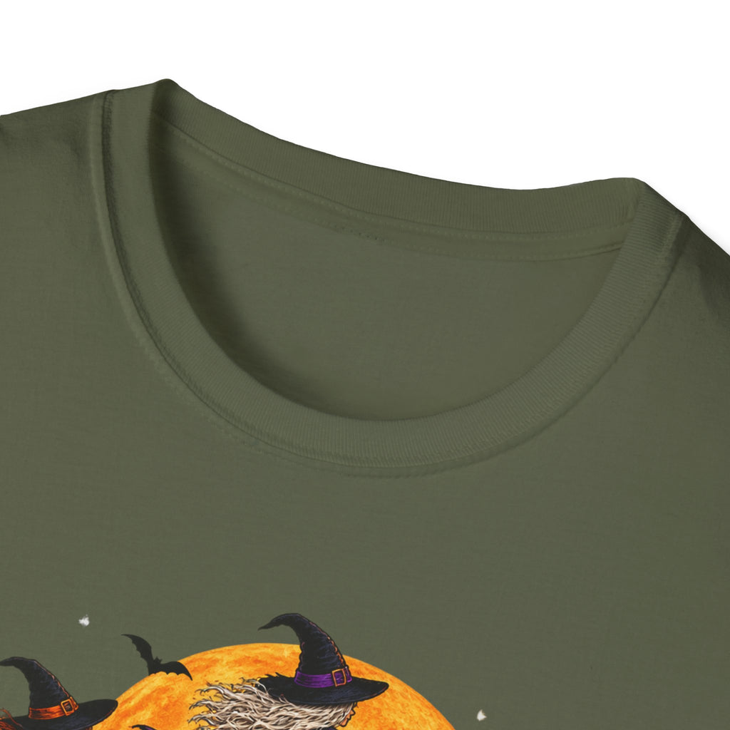 Witching You a Happy Halloween T-Shirt | Witch, Bats, Pumpkin, Moon