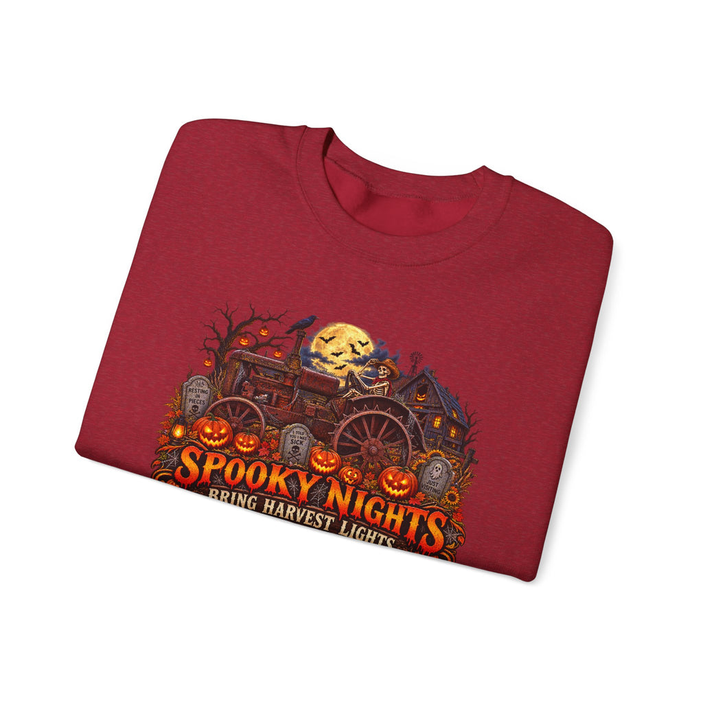 Spooky Nights Harvest Lights sweatshirt | Halloween pumpkin moon crewneck