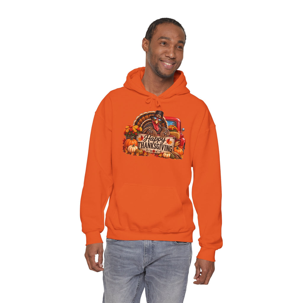 Thanksgiving Vintage Truck Hoodie – Happy Thanksgiving Fall Harvest Sweatshirt