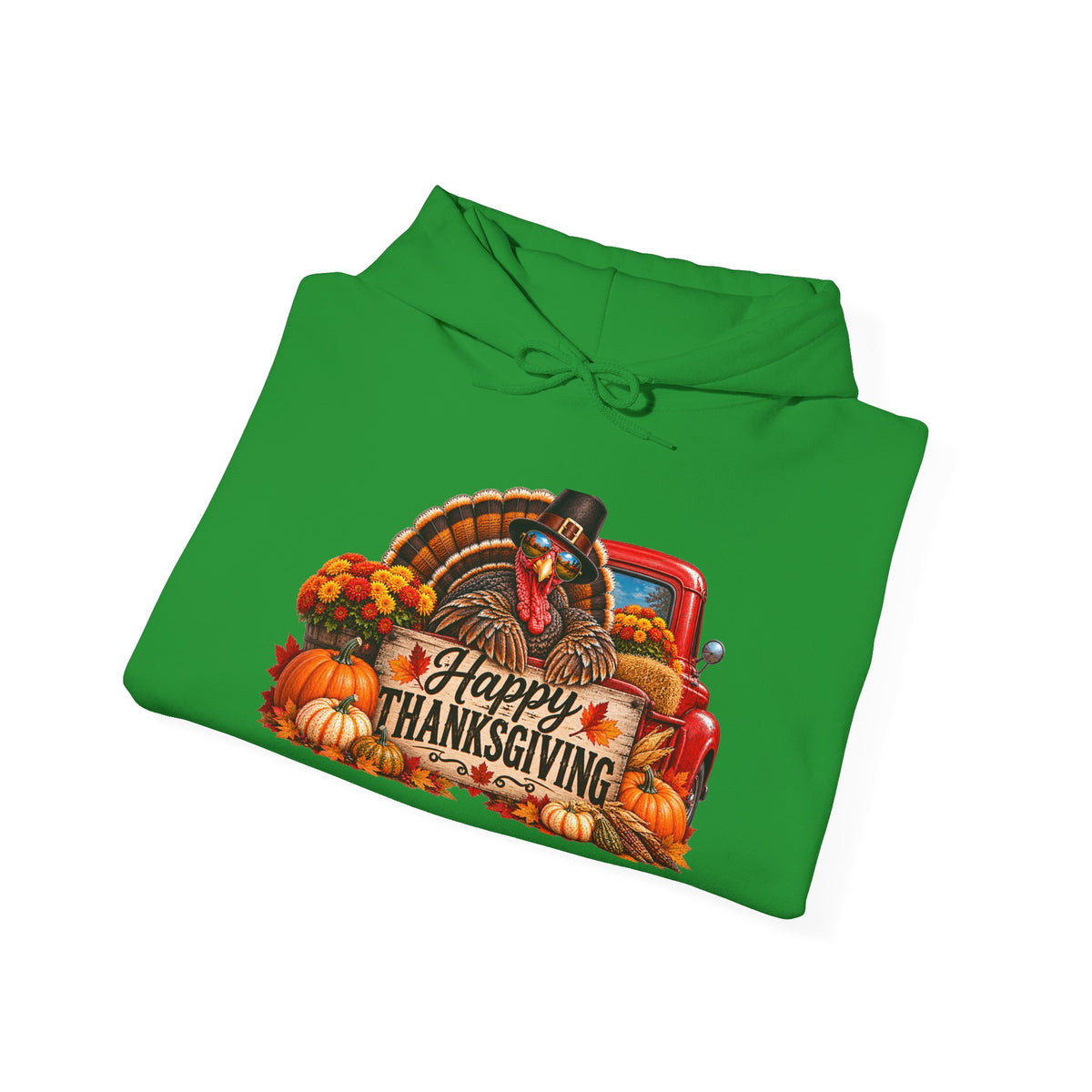 Thanksgiving Vintage Truck Hoodie – Happy Thanksgiving Fall Harvest Sweatshirt