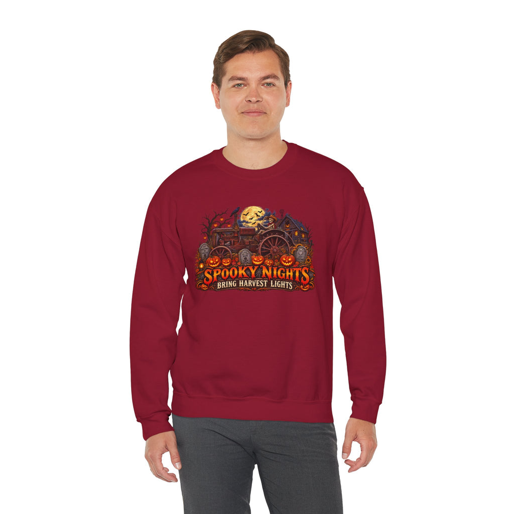 Spooky Nights Harvest Lights sweatshirt | Halloween pumpkin moon crewneck