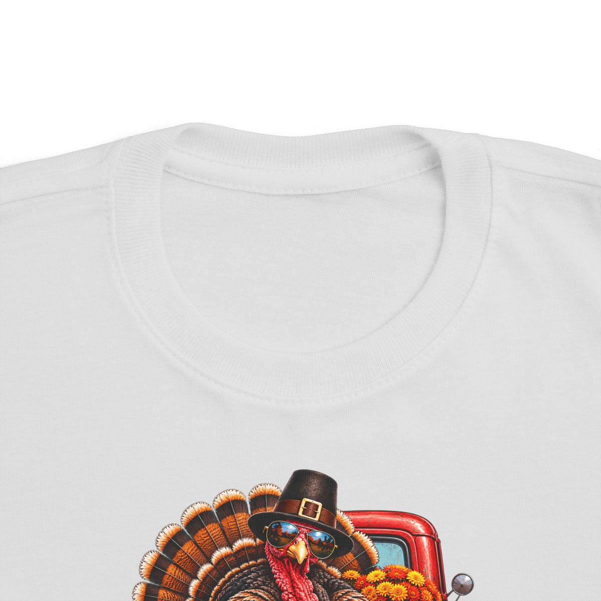 Toddler T-Shirt — 'Happy Thanksgiving' Turkey Truck Design