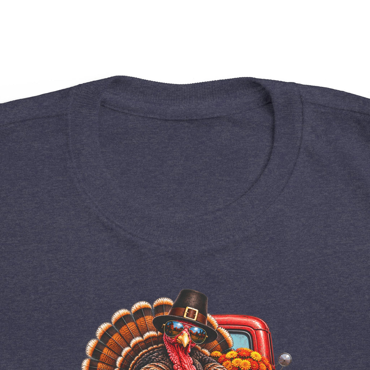 Toddler T-Shirt — 'Happy Thanksgiving' Turkey Truck Design