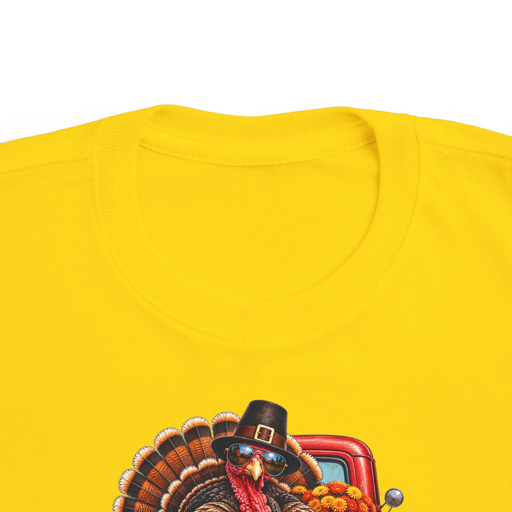 Toddler T-Shirt — 'Happy Thanksgiving' Turkey Truck Design