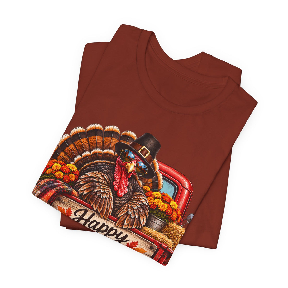 Thanksgiving Turkey T-Shirt – "Happy Thanksgiving" Fall Harvest Tee