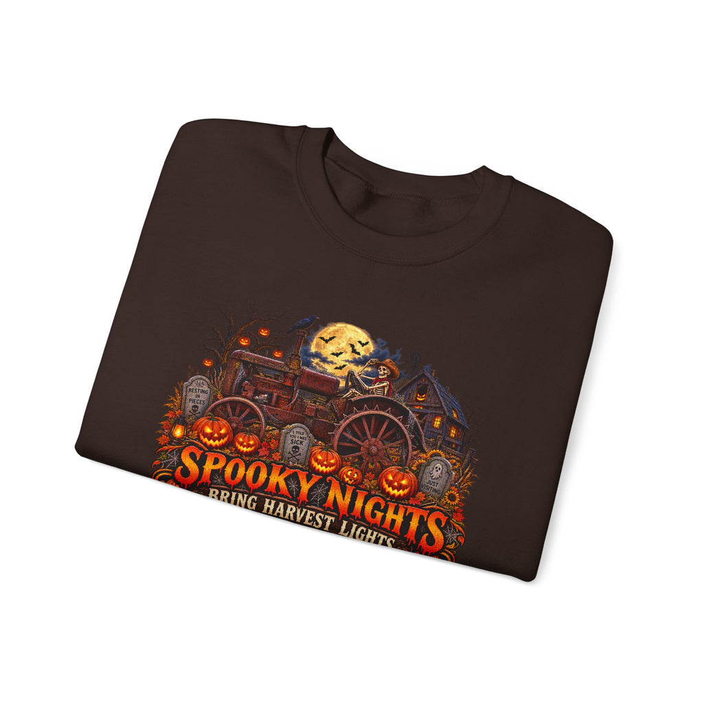 Spooky Nights Harvest Lights sweatshirt | Halloween pumpkin moon crewneck