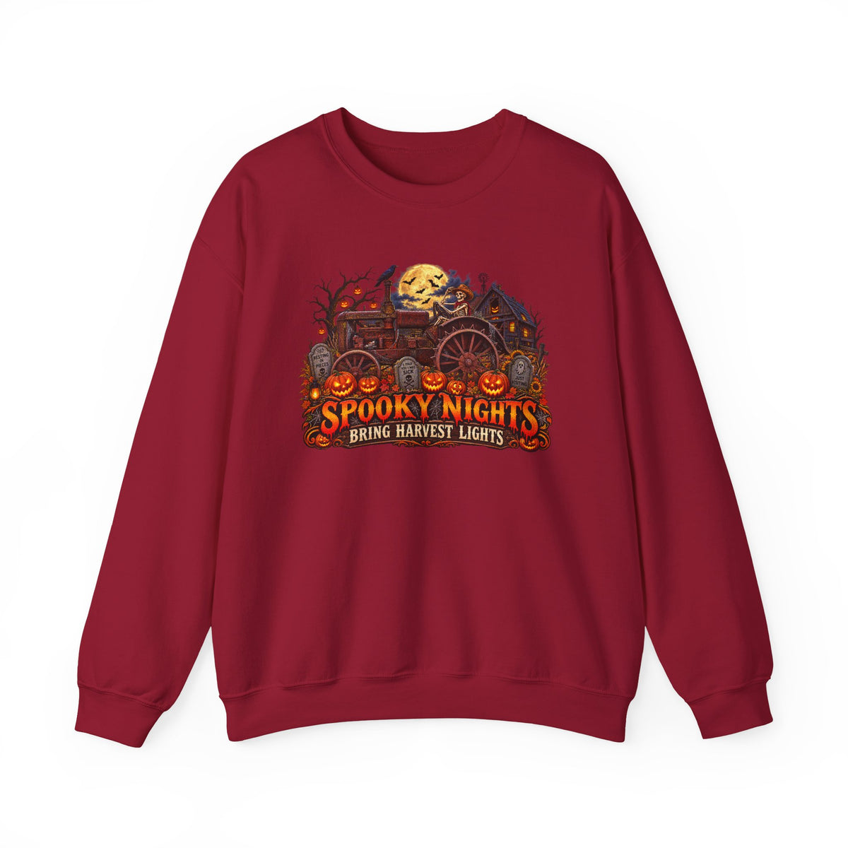 Spooky Nights Harvest Lights sweatshirt | Halloween pumpkin moon crewneck