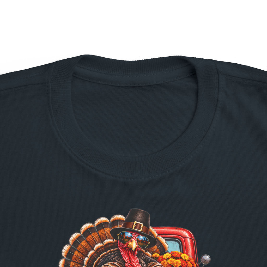 Toddler T-Shirt — 'Happy Thanksgiving' Turkey Truck Design
