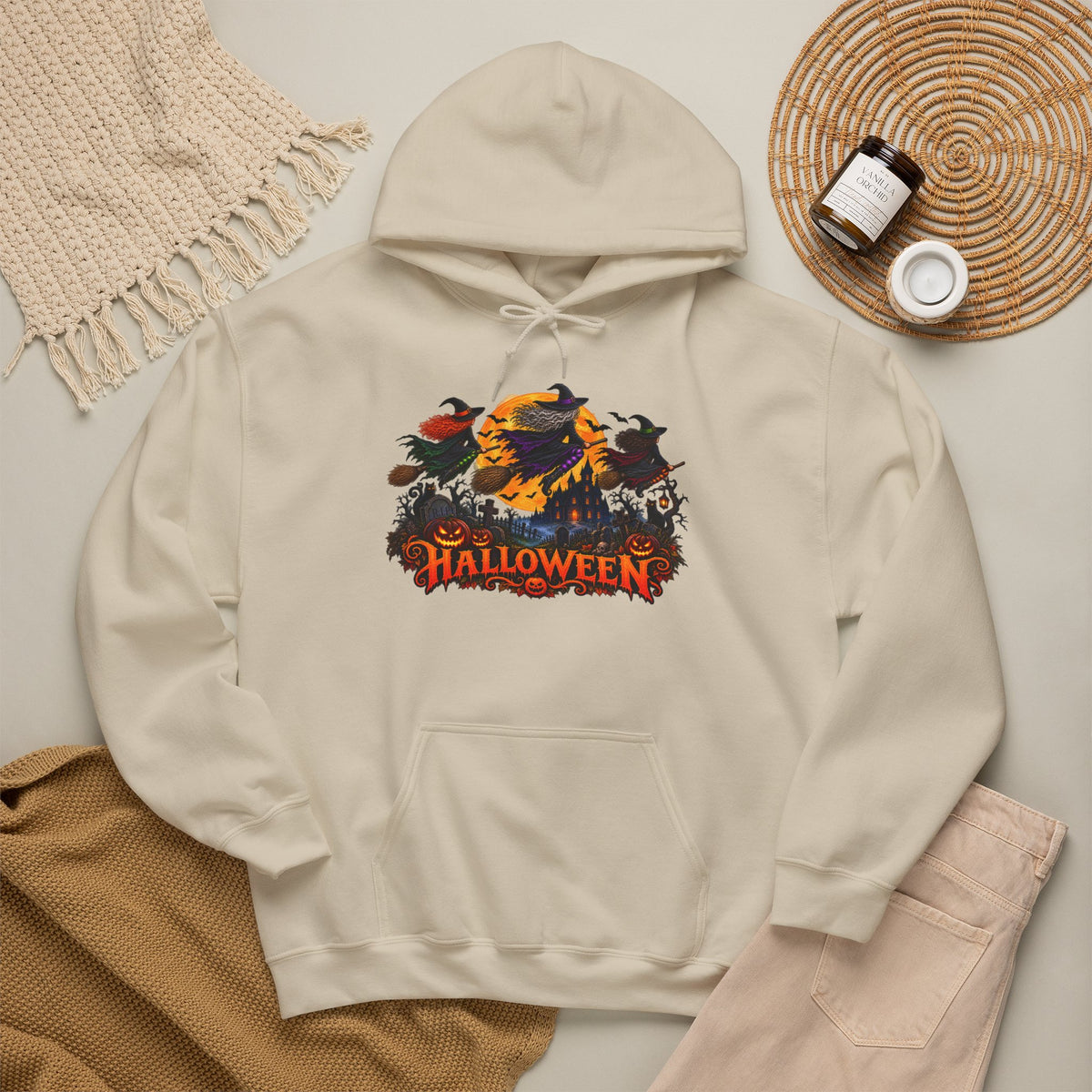 Jack Skellington Moon Halloween Hoodie | Pumpkin Patch Night