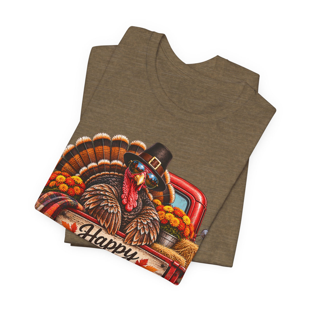 Thanksgiving Turkey T-Shirt – "Happy Thanksgiving" Fall Harvest Tee