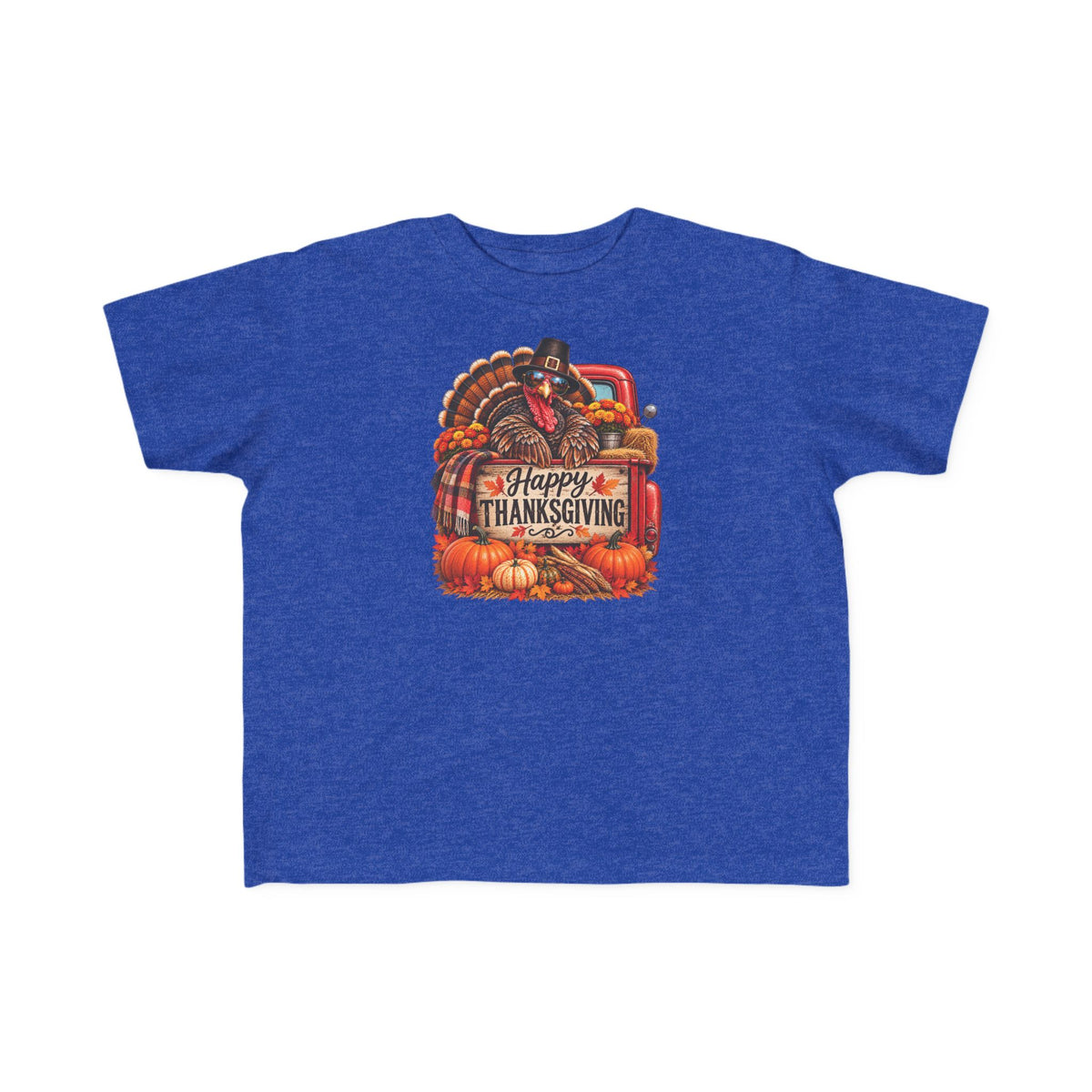 Toddler T-Shirt — 'Happy Thanksgiving' Turkey Truck Design
