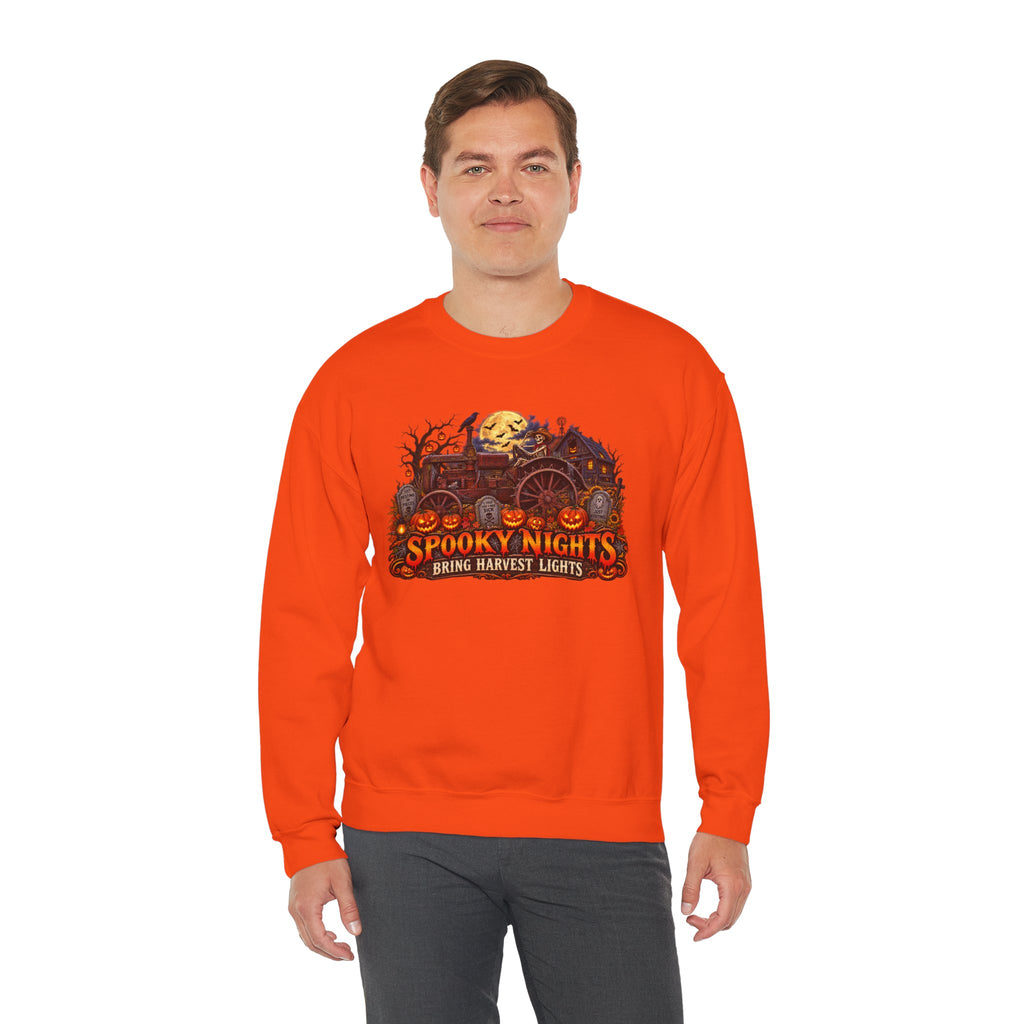 Spooky Nights Harvest Lights sweatshirt | Halloween pumpkin moon crewneck