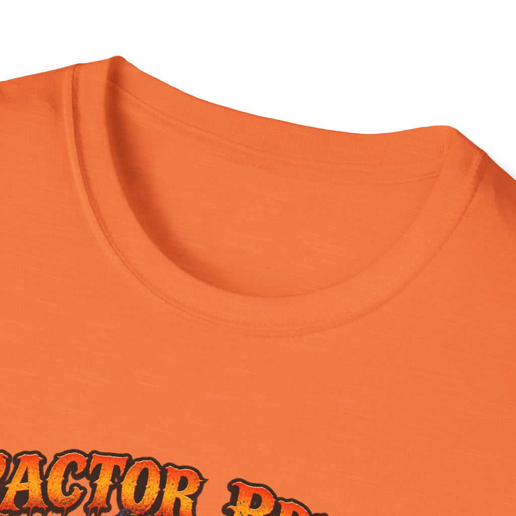 Tractor Brings Halloween Vibes T-Shirt | Pumpkin Farm Tractor Halloween Tee