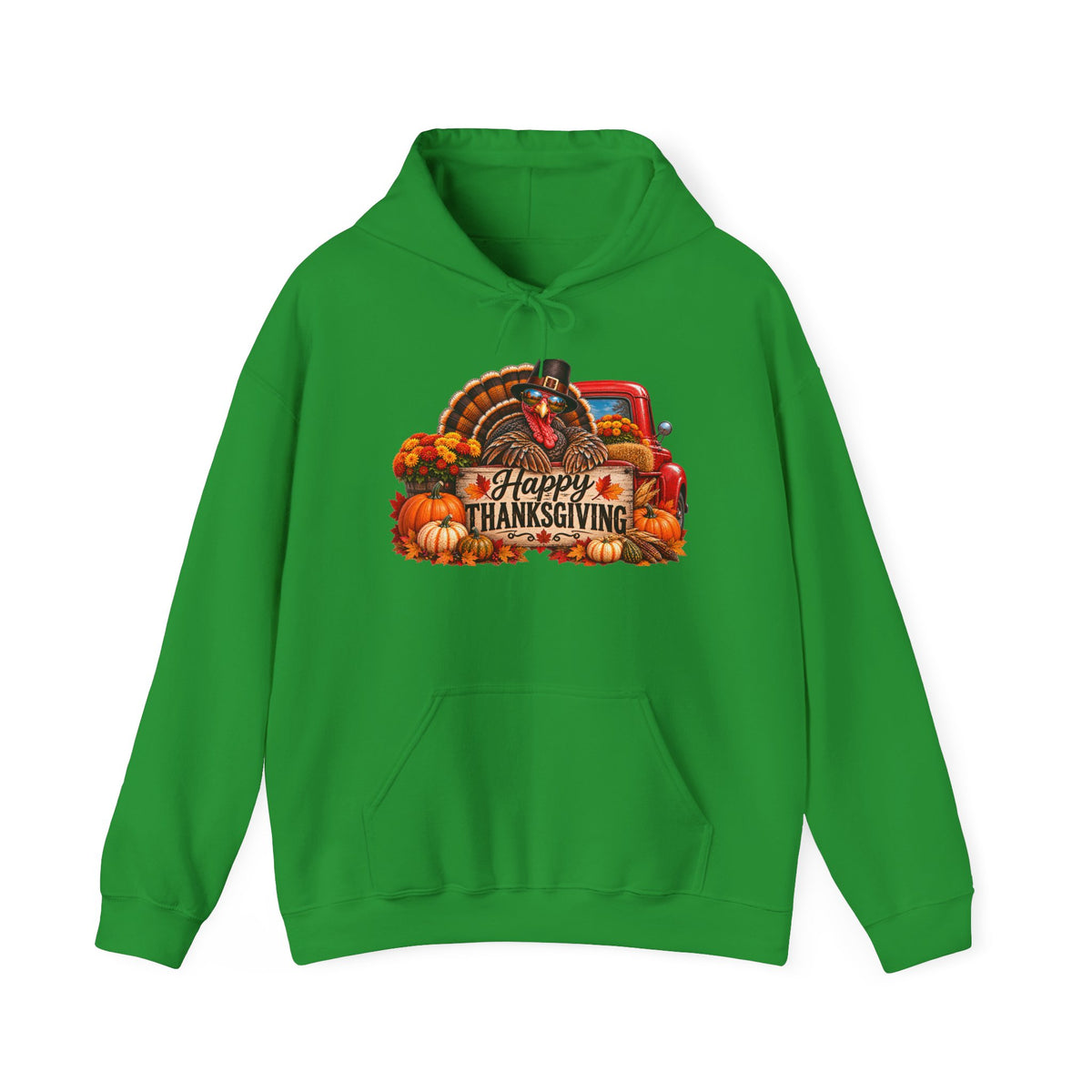 Thanksgiving Vintage Truck Hoodie – Happy Thanksgiving Fall Harvest Sweatshirt