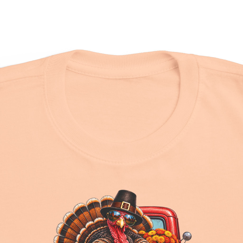 Toddler T-Shirt — 'Happy Thanksgiving' Turkey Truck Design