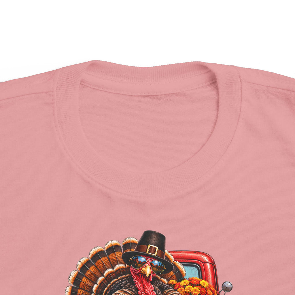 Toddler T-Shirt — 'Happy Thanksgiving' Turkey Truck Design