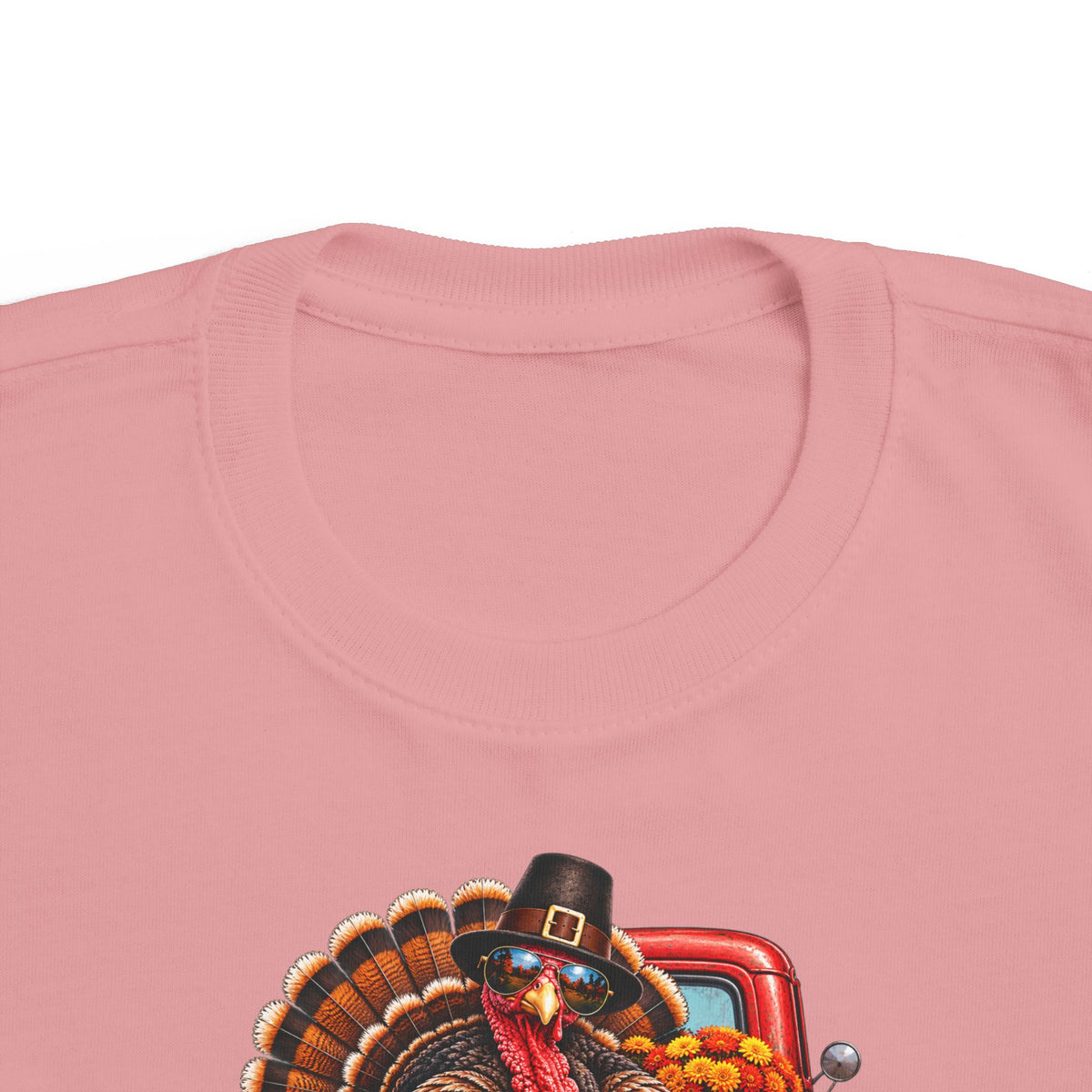Toddler T-Shirt — 'Happy Thanksgiving' Turkey Truck Design