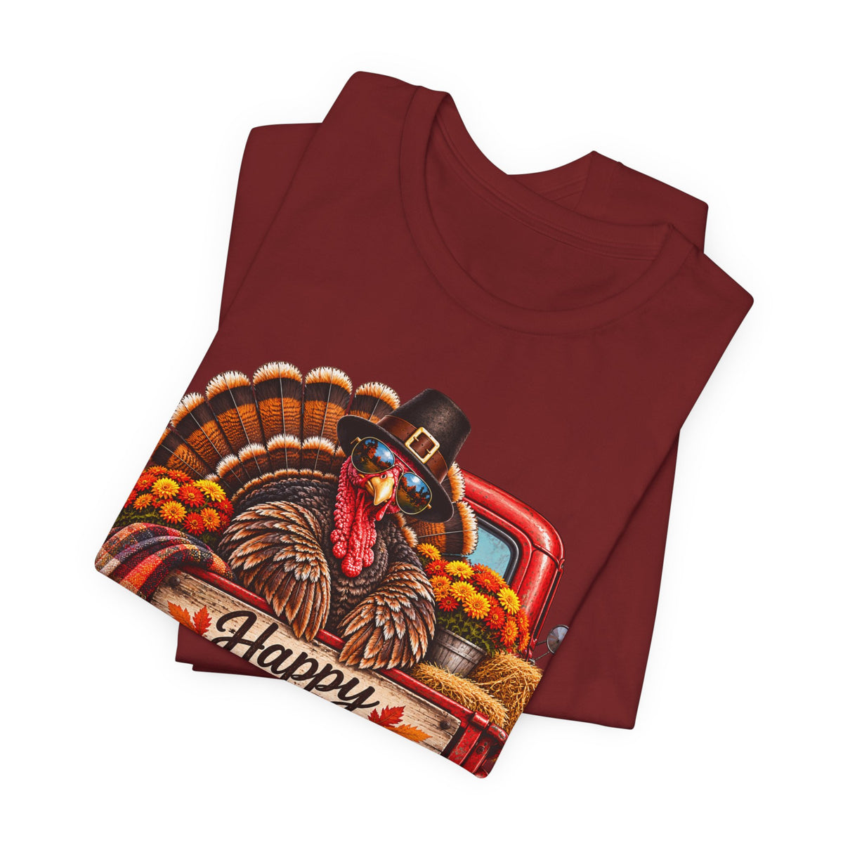 Thanksgiving Turkey T-Shirt – "Happy Thanksgiving" Fall Harvest Tee