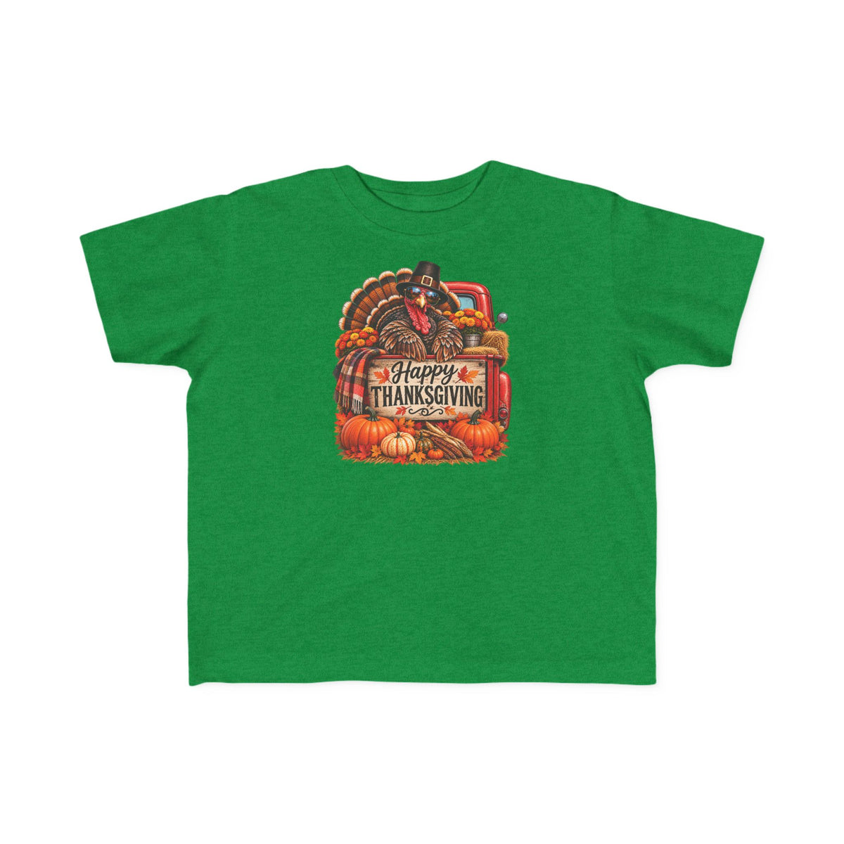 Toddler T-Shirt — 'Happy Thanksgiving' Turkey Truck Design