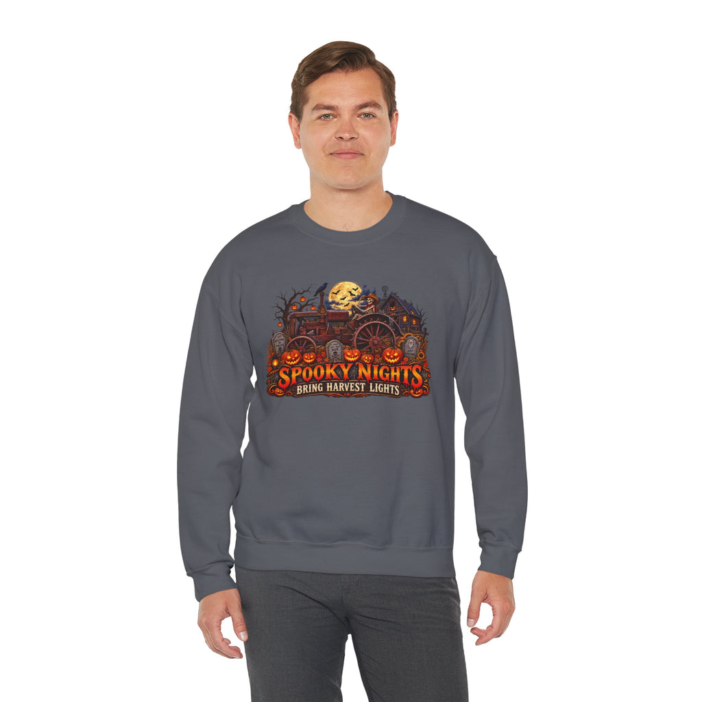 Spooky Nights Harvest Lights sweatshirt | Halloween pumpkin moon crewneck
