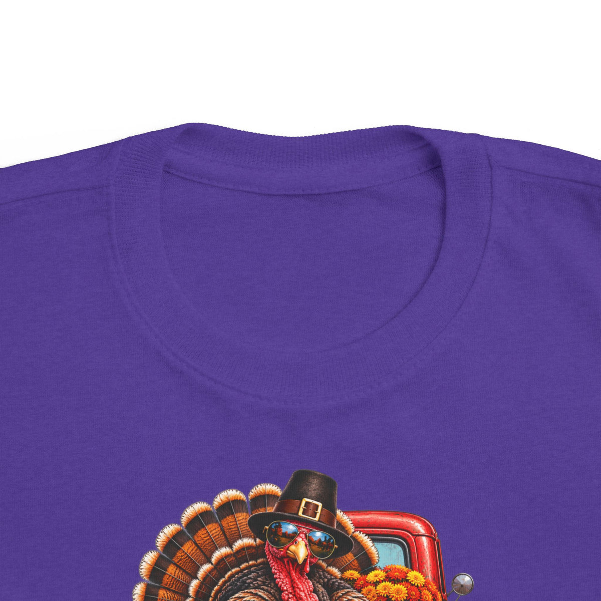 Toddler T-Shirt — 'Happy Thanksgiving' Turkey Truck Design