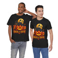 Trick or Treat Jack-O'-Lanterns Pumpkin Cat T-Shirt | Halloween Tee, Spooky Haunted Moon