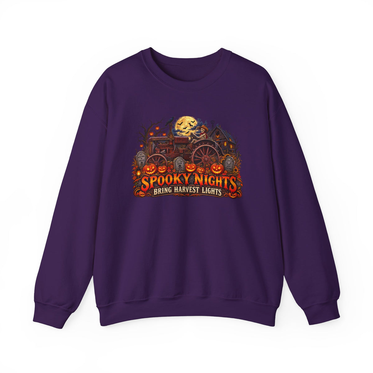 Spooky Nights Harvest Lights sweatshirt | Halloween pumpkin moon crewneck