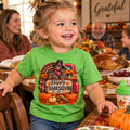 Toddler T-Shirt — 'Happy Thanksgiving' Turkey Truck Design