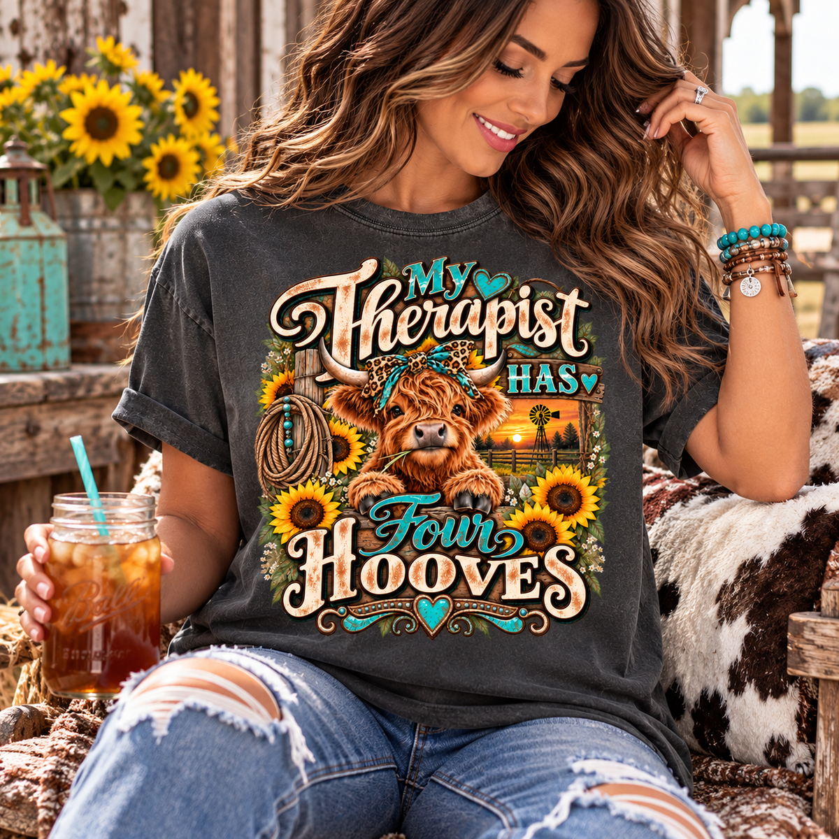 My Therapist Has Four Hooves Cow Lover T-Shirt