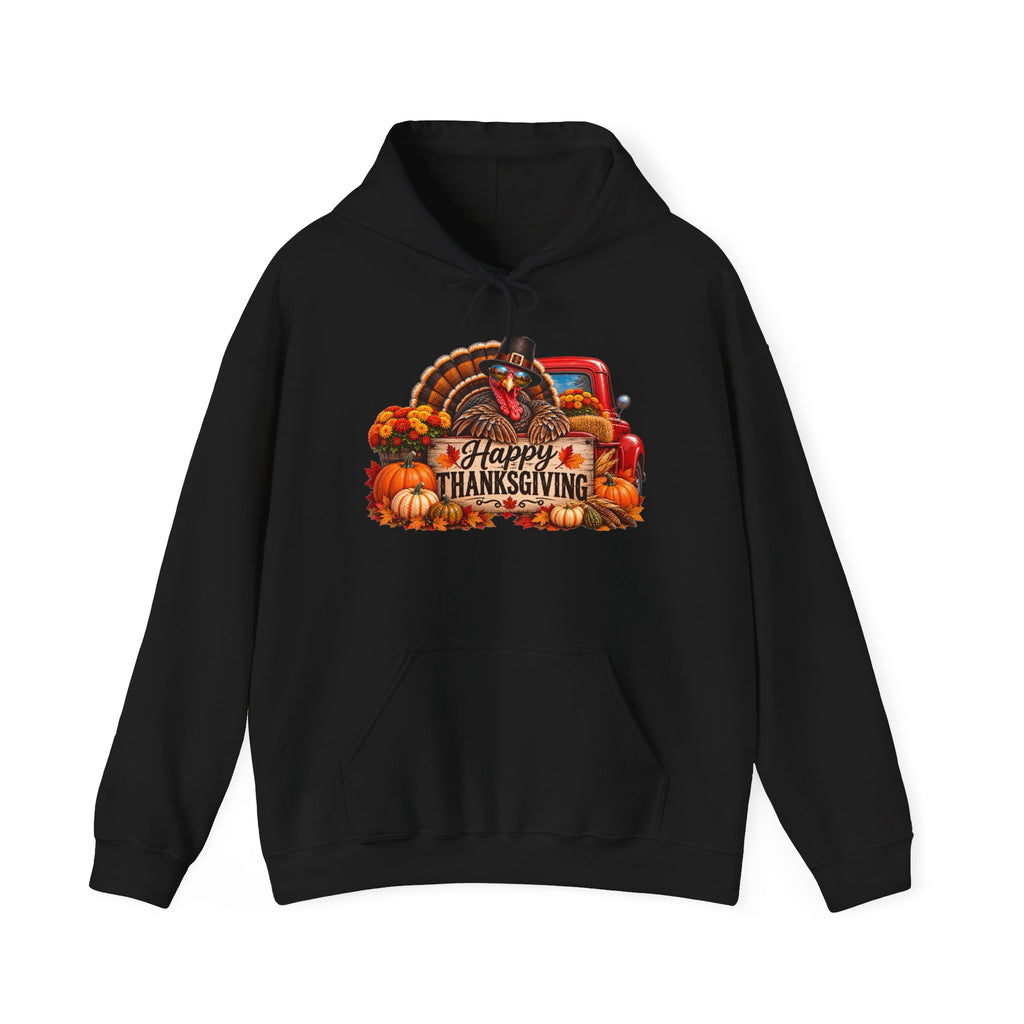 Thanksgiving Vintage Truck Hoodie – Happy Thanksgiving Fall Harvest Sweatshirt