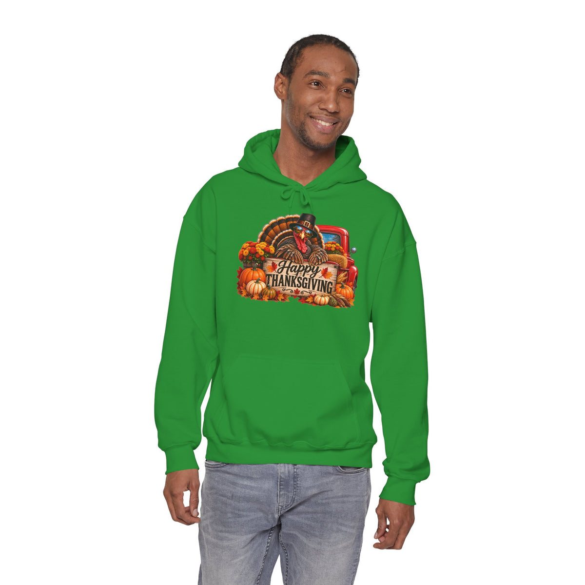 Thanksgiving Vintage Truck Hoodie – Happy Thanksgiving Fall Harvest Sweatshirt