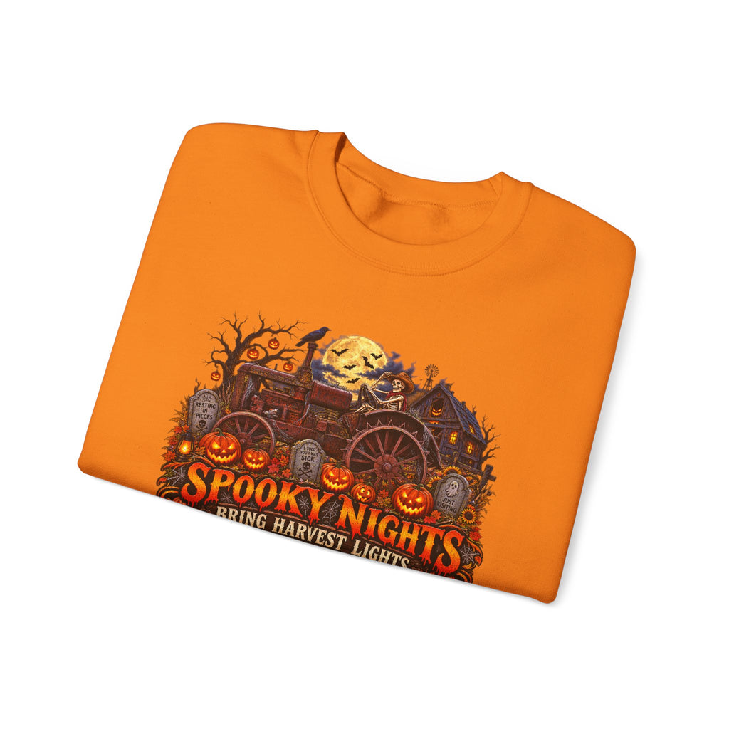 Spooky Nights Harvest Lights sweatshirt | Halloween pumpkin moon crewneck
