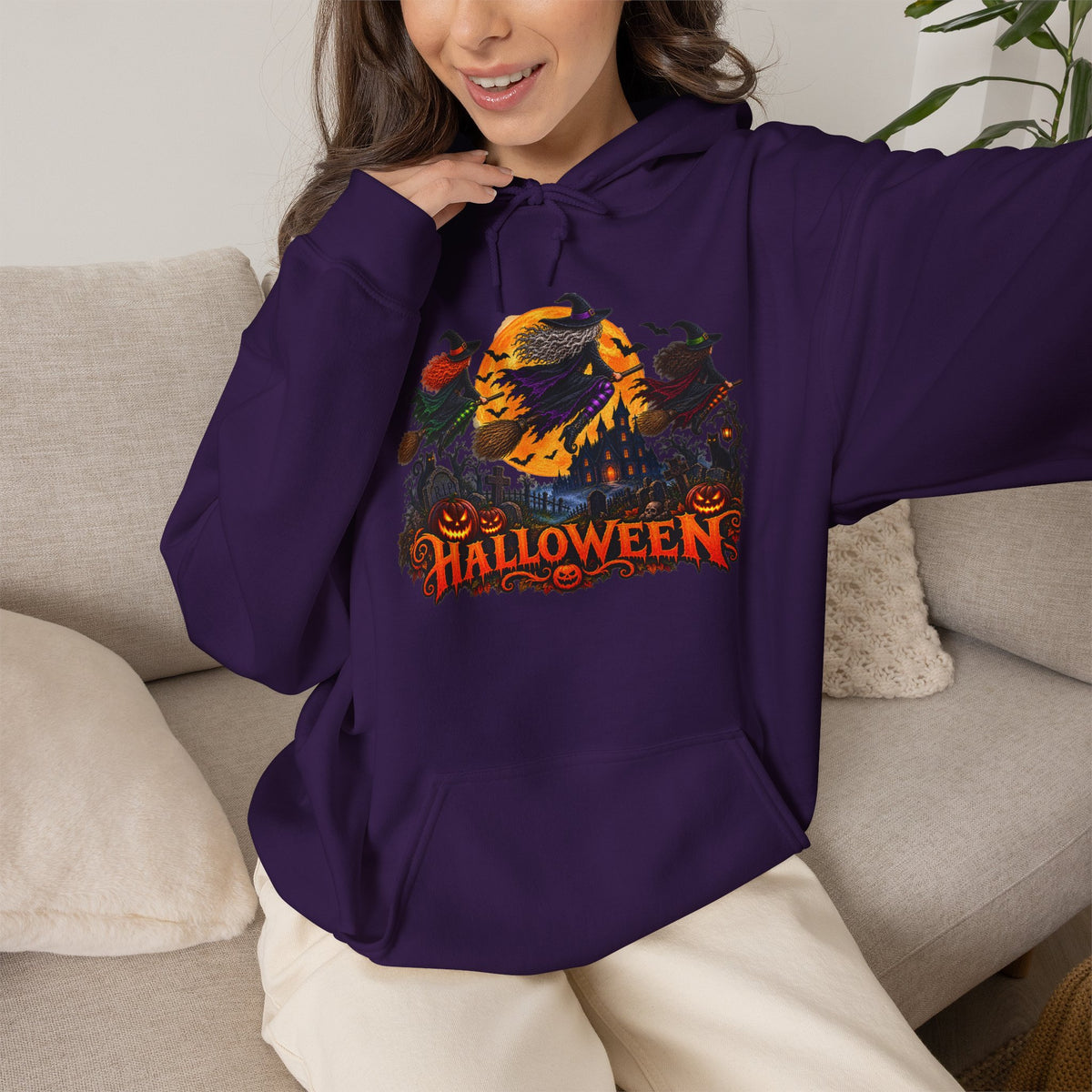 Jack Skellington Moon Halloween Hoodie | Pumpkin Patch Night