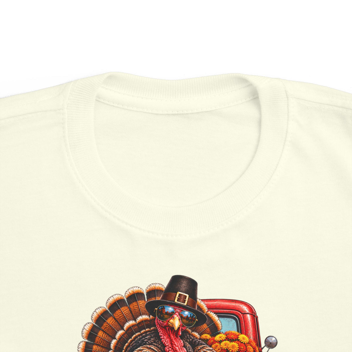 Toddler T-Shirt — 'Happy Thanksgiving' Turkey Truck Design