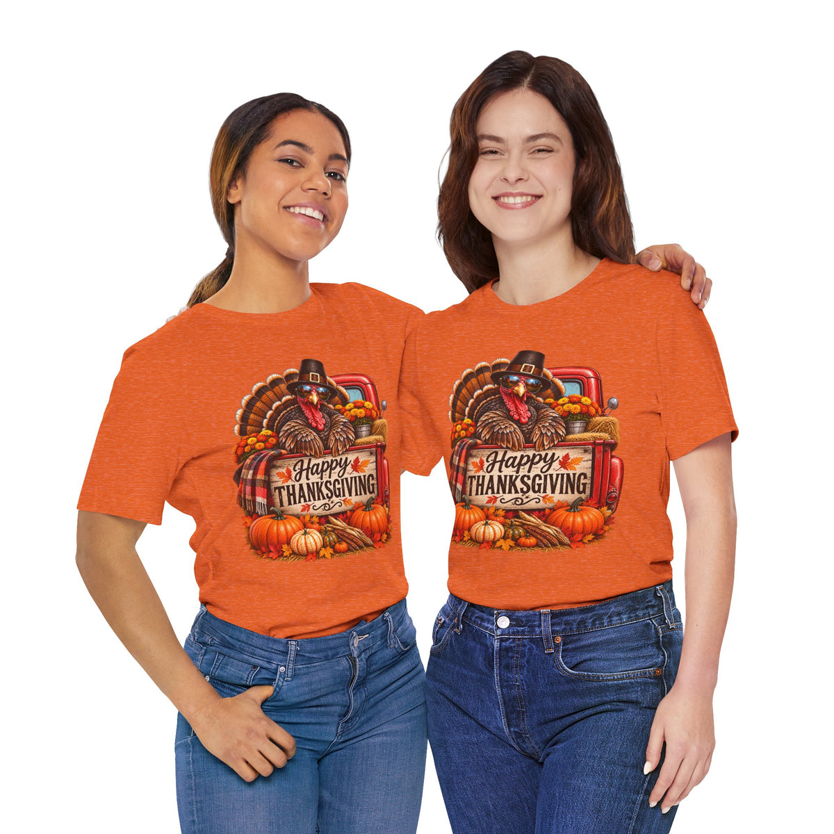 Thanksgiving Turkey T-Shirt – "Happy Thanksgiving" Fall Harvest Tee