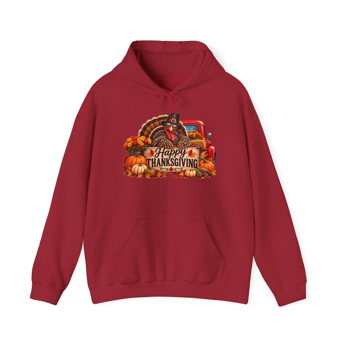Thanksgiving Vintage Truck Hoodie – Happy Thanksgiving Fall Harvest Sweatshirt