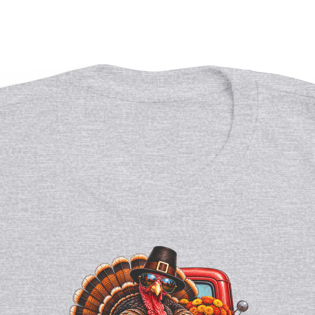 Toddler T-Shirt — 'Happy Thanksgiving' Turkey Truck Design