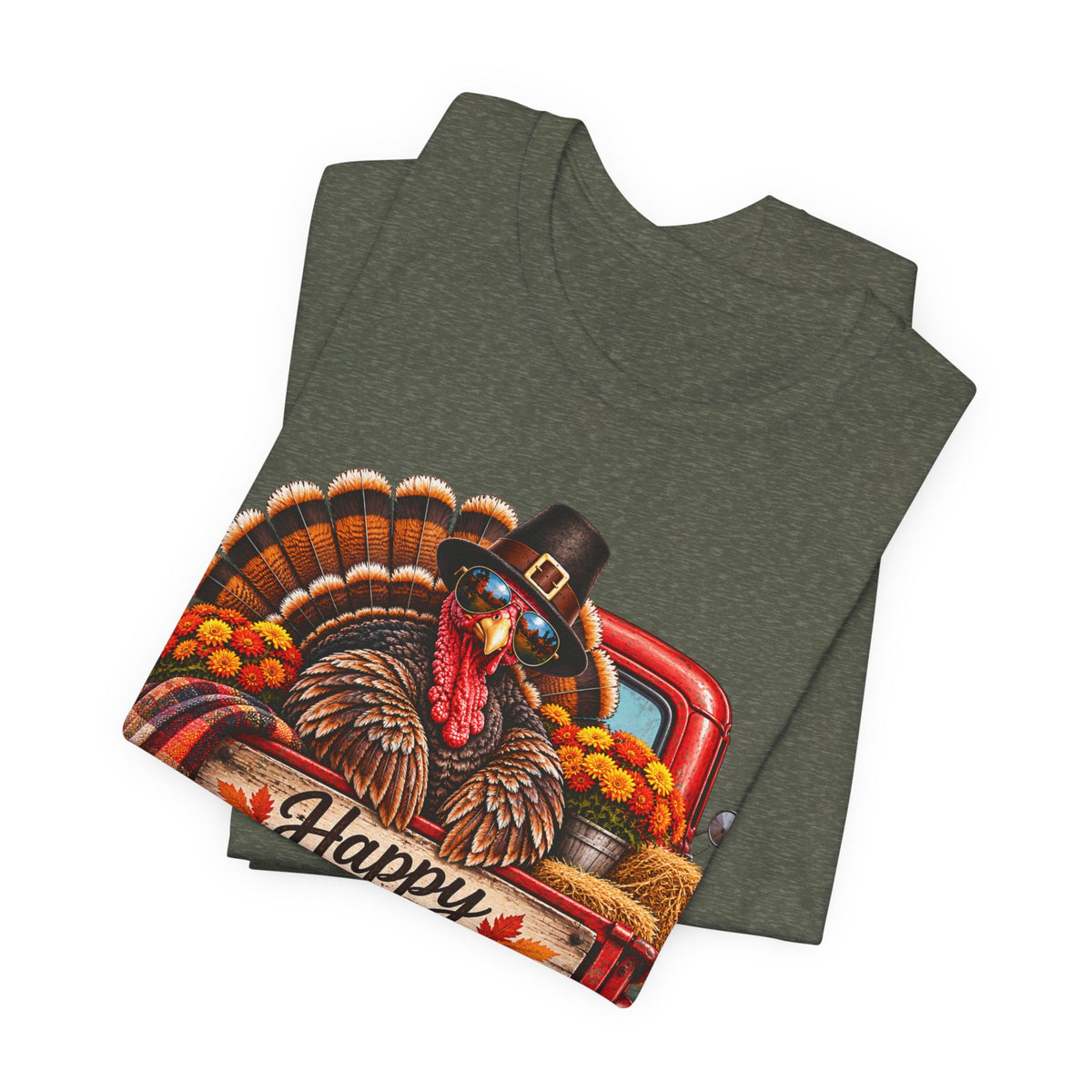 Thanksgiving Turkey T-Shirt – "Happy Thanksgiving" Fall Harvest Tee